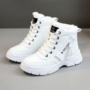 Stivali da <span class=keywords><strong>Donna</strong></span> Moda Invernale Nuovi Stile Britannico con Suola Spessa Imbottiti in Peluche Scarpe Rialzate per Street Photography Stivali da Neve - Product Image 1