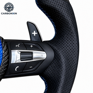 Volant décoré bleu en stock, compatible avec BMW Série F 1 3 5 7 X5 F15 E70 F16 E71 E60 E90 F20 F10 F30 F32 F36 - Product Image 5