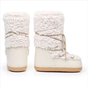 Botas de Nieve de Moda para Mujer, Estilo Ruso, con Forro de Piel Extraíble, Cálidas para Invierno - Product Image 3