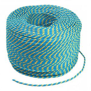 High Quality 6mm 400 Meters 3-Strand Twisted Polypropylene (PP) Telestra Rope <b>Fishing</b> Rope Virgin Tensile Material Direct - Product Image 1