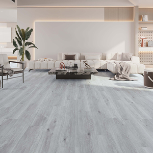 Revêtement de sol SPC aspect bois chêne avec sous-couche IXPE, certifié SGS CE RoHS, couche d'usure de 0,3 mm, finition brillante de 12 mm, pour bureaux et intérieurs. - Product Image 1