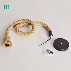 European / American Style Cheap Industrial Hanging <strong>Cage</strong> Hemp Rope Pendant <strong>Light</strong> Made in China - Product Image 2