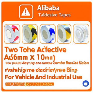 Rubans adhésifs réfléchissants bicolores, bandes d'avertissement de sécurité de 50mm x 10m pour usage automobile et industriel - Product Image 3