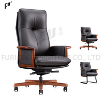 Fauteuil de bureau pivotant de luxe en cuir véritable pour cadres, mobilier commercial chinois de haute qualité, réglable pour PDG et dirigeants