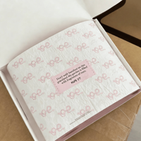 Papier d'emballage fin personnalisé avec logo, taille et couleur sur mesure pour l'emballage de vêtements, de bijoux et d'étiquettes