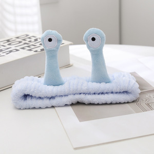 Wholesale Cartoon Funny <strong>Snail</strong> Face Washing Hair Band Fashion Korean Creative Plush Unisex Handmade <strong>Makeup</strong> <strong>Headband</strong> for Women - Product Image 5