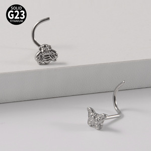 En stock: Piercing <span class=keywords><strong>de</strong></span> <span class=keywords><strong>nariz</strong></span> <span class=keywords><strong>de</strong></span> titanio G23 con diseño <span class=keywords><strong>de</strong></span> mariposa, barra curva en forma <span class=keywords><strong>de</strong></span> S <span class=keywords><strong>de</strong></span> aleación <span class=keywords><strong>de</strong></span> titanio, anillo <span class=keywords><strong>de</strong></span> <span class=keywords><strong>nariz</strong></span> <span class=keywords><strong>de</strong></span> abeja pequeña, piercing <span class=keywords><strong>de</strong></span> personalidad punk. - Product Image 5