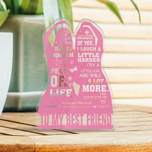 Letrero de mesa de acrílico rosa, adorno para decoración del hogar, regalo para abuela, amiga, esposa, hijo, hermano, mamá, papá, hermana - Product Image 1