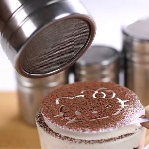 Stainless Steel Powdered Sugar <strong>Shaker</strong> with Lid Fine Mesh <strong>Shaker</strong> Powder Can Dredger for Cocoa Sugar Cinnamon Pepper <strong>Coffee</strong> Flour - Product Image 6