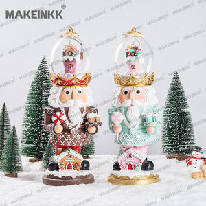 Figurines <span class=keywords><strong>de</strong></span> <span class=keywords><strong>Père</strong></span> Noël et du roi Casse-Noisette en résine, décorations <span class=keywords><strong>de</strong></span> village <span class=keywords><strong>de</strong></span> Noël peintes à la main et cadeaux <span class=keywords><strong>de</strong></span> fêtes - Product Image 5