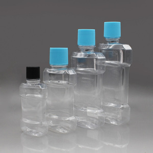 ขวดน้ำยาบ้วนปากแบบแบนเรียบ360มล. ขวดพลาสติกใส PET350ปรับแต่งได้ - Product Image 3