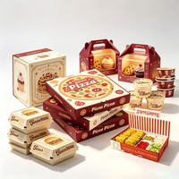 Boîte à emporter écologique personnalisée avec logo imprimé, qualité alimentaire, pour restaurant, boulangerie, pâtisserie, emballage cadeau
