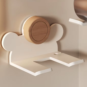 Soporte <span class=keywords><strong>de</strong></span> pared para secador <span class=keywords><strong>de</strong></span> pelo con ventosa sin perforaciones, estante <span class=keywords><strong>de</strong></span> almacenamiento elegante para baño, sin perforaciones - Product Image 1