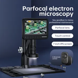 Nuova generazione 318-B 7 pollici LCD 8 Led 12mp HD microscopio ad alta risoluzione Video microscopio microscopio per riparazione Mobile