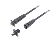 AOHUA 5PIN Connecteur étanche Connexion M12 Câble 22/24 AWG 5A Fil à panneau à souder Fiche mâle femelle pour LED