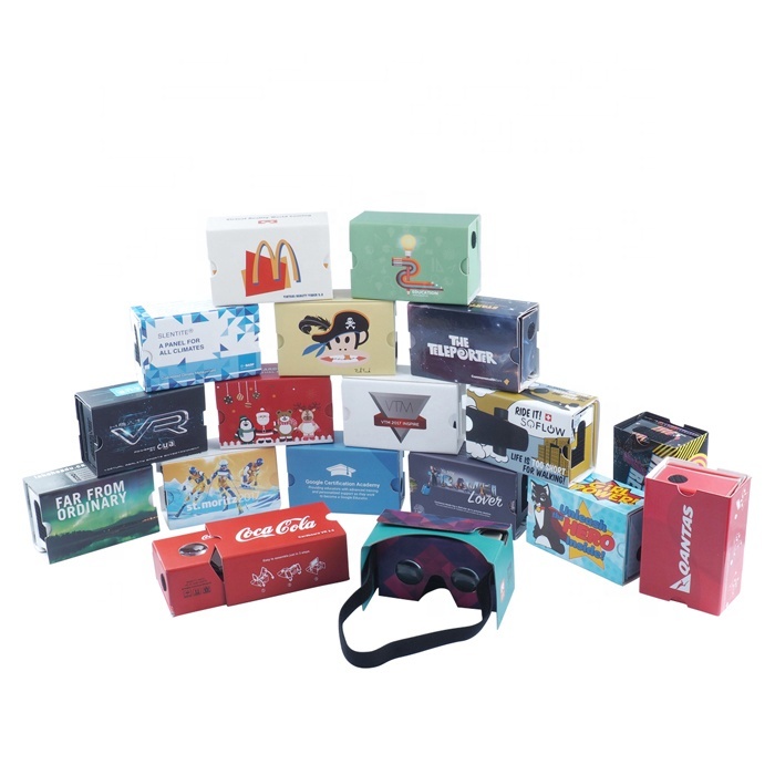Boîte à outils 3D Google carton 2 Vr avec impression de Logo lunettes 3D Vr 2.0