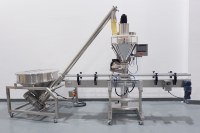 Machine de remplissage de poudre entièrement automatique certifiée CE, personnalisable, avec composants PLC essentiels pour le remplissage, le scellage et le bouchage