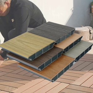 Hiện đại tùy chỉnh nhôm ngoài trời sàn Composite boong bảng cho nhà bếp vuông <span class=keywords><strong>WPC</strong></span> Skateboard vườn cảnh quan decking - Product Image 1