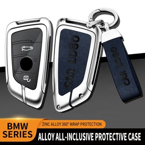 Housse de <span class=keywords><strong>clé</strong></span> de voiture en métal, coque de <span class=keywords><strong>clé</strong></span> de voiture en alliage de zinc pour <span class=keywords><strong>BMW</strong></span> X3 X5 X6 F30 F34 F10 F20 G20 G30 G01 G02 G05 F15 F16 Série 1 3 5 7 - Product Image 2
