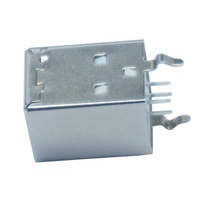 Conector Hembra USB 2.0 Tipo B Vertical DIP de 4 Pines