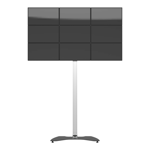 TV Mount Stand with Wheels Nine Screen Rotatable Adjustable Height Lift Computer Monitor Holder for 18"-26" Size