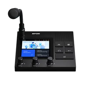 Desktop SIP IP Network Intercom Paging PA System Microphone with Console industry intercom system management