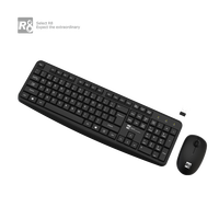 Set Keyboard dan Mouse R8 nirkabel, tetikus dan Keyboard komputer kantor terlaris