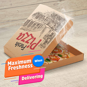 30 40 9 Inch Burger Pakket Carton Leverancier Ontwerp Gedrukt Verpakking Bulk Goedkope Custom Groothandel Pizza Dozen met Logo