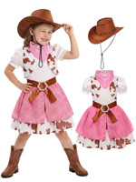 Kostum Halloween Koboi Kreatif untuk Anak Perempuan, Gaun Pesta dengan Topi dan Setelan, Gaun Tutu untuk Pertunjukan
