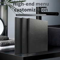 Personnalisation complète Porte-menu en cuir A4 Porte-menu en cuir personnalisé pour café