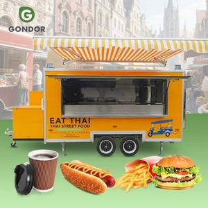 Remorque de restauration carrée préfabriquée de 12 pieds (3,66 m) x 7 pieds (2,13 m) avec grill coulissant frontal pour BBQ et food truck - Product Image 1