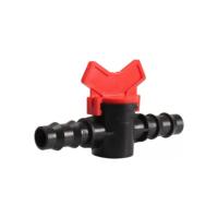 Mini-vanne en plastique avec capuchon rouge, interrupteur de commande, raccord de tuyau d'irrigation, diamètre 16 mm, marque Weisheng, pour ferme, jardin, pelouse, arrosage goutte à goutte