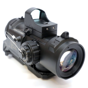 Cannocchiale Buzzard Optics 1X-4X a Zoom Fisso con Mini Mirino a Punto Rosso Compatto, Ottica Tattica per Caccia e Addestramento - Product Image 4