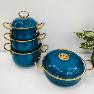 Mới Đến 16-26CM Men Màu Gang Soong Nồi Nồi Đồ Nấu Nướng Sâu Tròn Được Bao Phủ Với Đôi Tay Cầm Bằng Thép Không Gỉ - Product Image 2