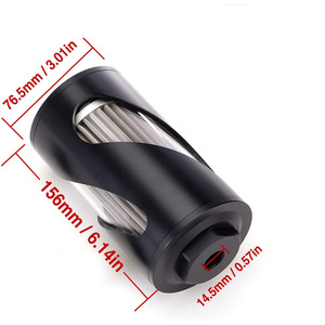 Filtre à carburant 76MM 6AN 8AN 10AN, adaptateur universel noir pour essence E85 - Product Image 2
