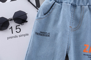 Ensemble de tenue de printemps pour garçons, chemise à manches longues à <span class=keywords><strong>capuche</strong></span> en patchwork à carreaux + pantalon, vêtements décontractés pour enfants - Product Image 5