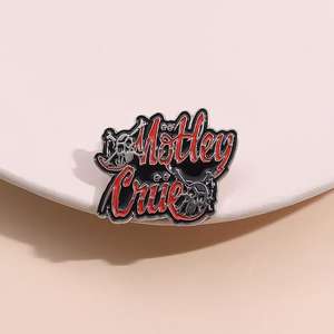 80年代重金属乐队标志珐琅别针音乐翻领胸针，用于时尚服装配件 - Product Image 2