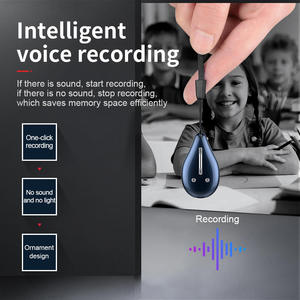 Enregistreur vocal miniature en forme de goutte d'eau personnalisé en usine, rechargeable par USB, dispositif d'enregistrement activé par la voix pour réunions, cours, <span class=keywords><strong>silencieux</strong></span> - Product Image 3