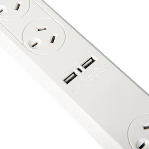 AU Standard Home Electrical 4 Extension Socket 4+2 Outlet USB Smart Power Strip Power Extension Board