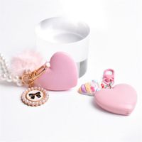 Boîte à cosmétiques en plastique en forme de cœur rose 3g, multifonction, palette de fard à joues, d'ombres à paupières et d'enlumineur, maquillage portable, vernis