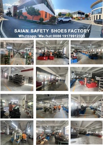 Chaussures de sécurité industrielles <span class=keywords><strong>SAIAN</strong></span> Crazy Cow Leather pour chantier et usine, avec embout en acier anti-écrasement et semelle intermédiaire en plaque d'acier, en maille respirante - Product Image 4