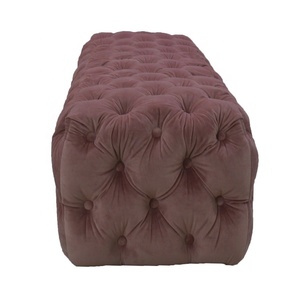 <strong>Red</strong> Cube Shape Fabric Covered Step Foot Stool <strong>Ottoman</strong>