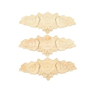 Quadrato moderno in <span class=keywords><strong>legno</strong></span> intagliato <span class=keywords><strong>Applique</strong></span> per mobili cornice angolare decorazione facile installazione floreale intarsio decorazione <span class=keywords><strong>da</strong></span> <span class=keywords><strong>parete</strong></span> - Product Image 4