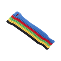 Attaches de câble auto-adhésives en Nylon coloré Ruban de fixation de câble de données dos à dos double face Organisateur de stockage de crochet et de boucle