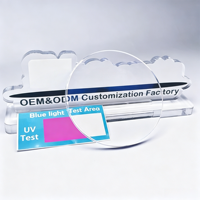 Verres optiques en résine verte 1.56 HMC Blue Cut non sphériques, anti-lumière bleue, UV420, avec revêtement de protection EMI