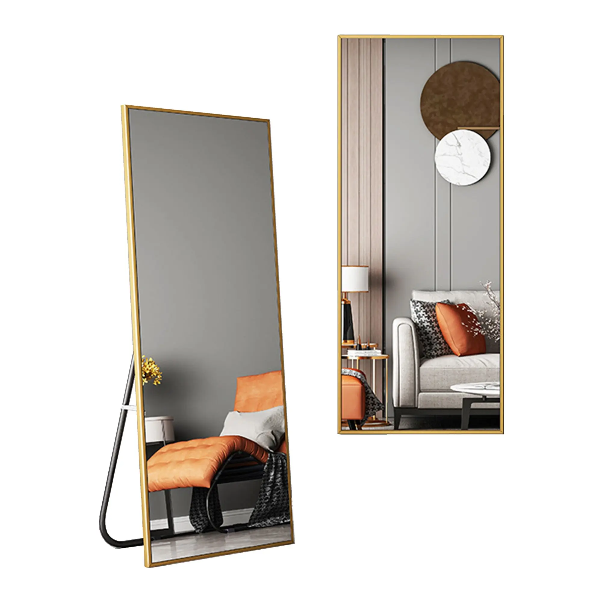 Fashion living room bedroom bath floor-standing full-length mirrors, wall-mounted self-adhesive clothing store dress mirror