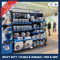 Étagère de présentation d'accessoires automobiles pour showroom OEM, présentoir en métal perforé pour outils électriques, étagère de rangement pour quincaillerie avec logo personnalisé