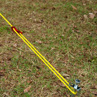 Cordes de tente haute réflectivité 4 mm Cordes de camping légères haute résistance avec tendeur en aluminium pour tente