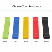 Ensemble de bandes de résistance en latex naturel antidérapantes et écologiques, bandes d'exercice en boucle, bandes de résistance codées par couleur pour la maison, la salle de sport et le yoga