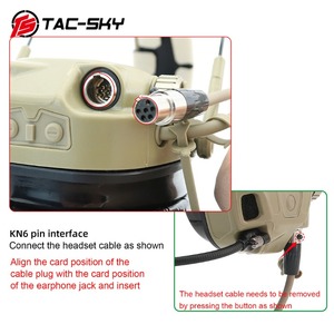 TS TAC-SKY Tactical TSAMP Headset Doppel kommunikation Elektronische Ohren schützer Outdoor Jagd Schießen Gehörschutz Headset - Product Image 4